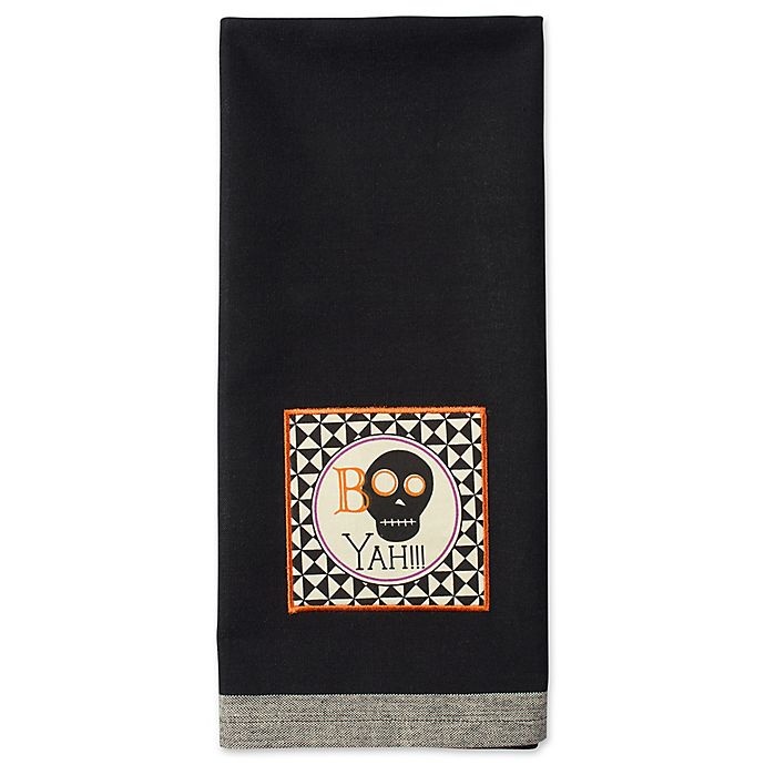 slide 3 of 10, DII All Hallows Eve" Halloween Kitchen Towels - Black", 3 ct