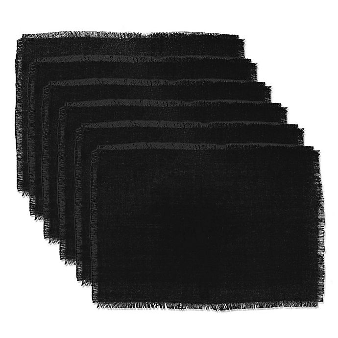 slide 5 of 5, DII Jute Placemats - Black, 6 ct