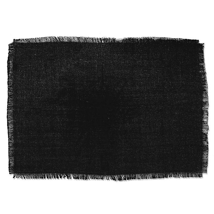 slide 1 of 5, DII Jute Placemats - Black, 6 ct