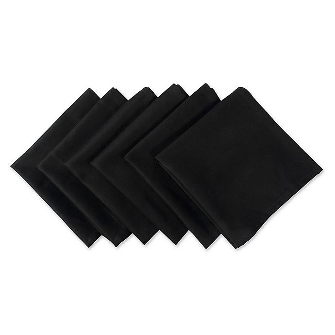 slide 1 of 5, Design Imports Basics Napkins - Black, 6 ct