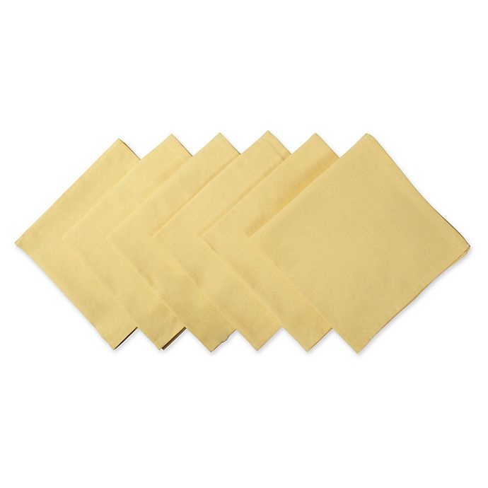 slide 1 of 5, Design Imports Basics Napkins - Yellow, 6 ct