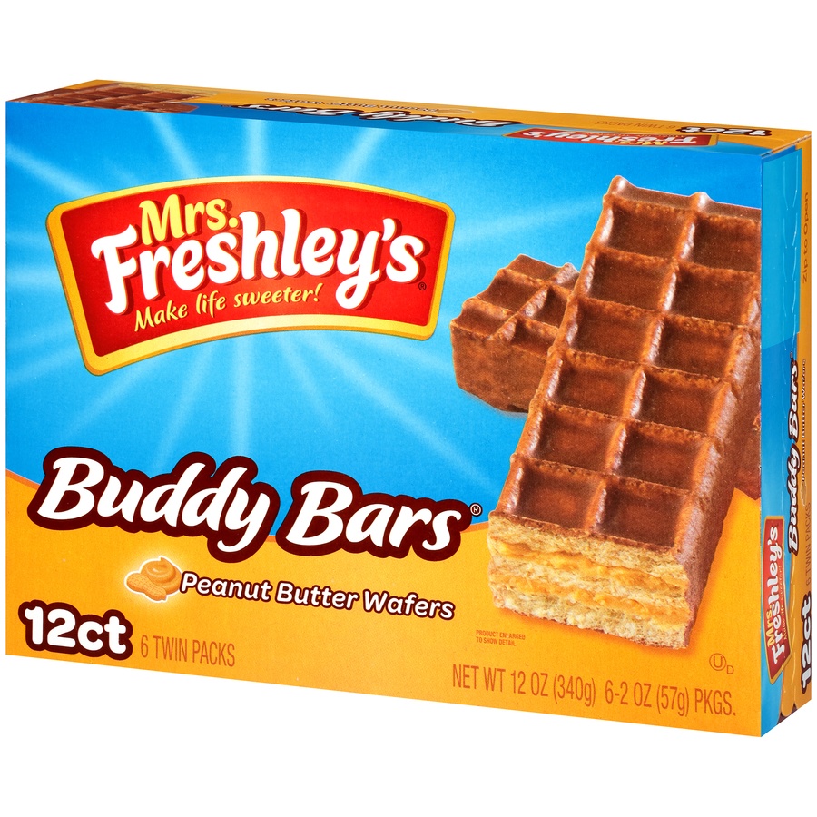 slide 3 of 8, Mrs. Freshley's Freshlys Buddy Bars Box, 6 ct; 2 oz