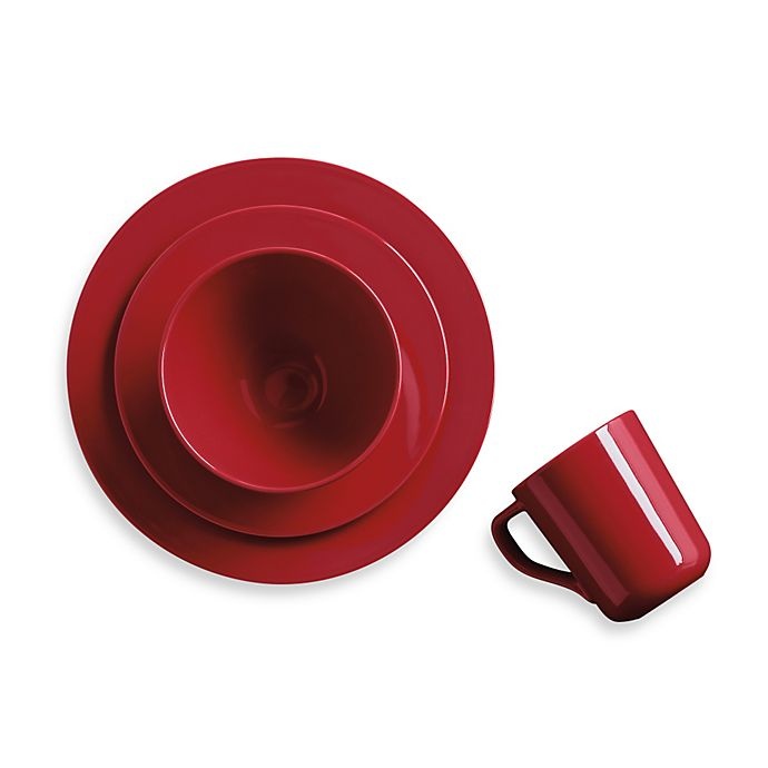 slide 1 of 1, Real Simple Place Setting - Red, 4 ct