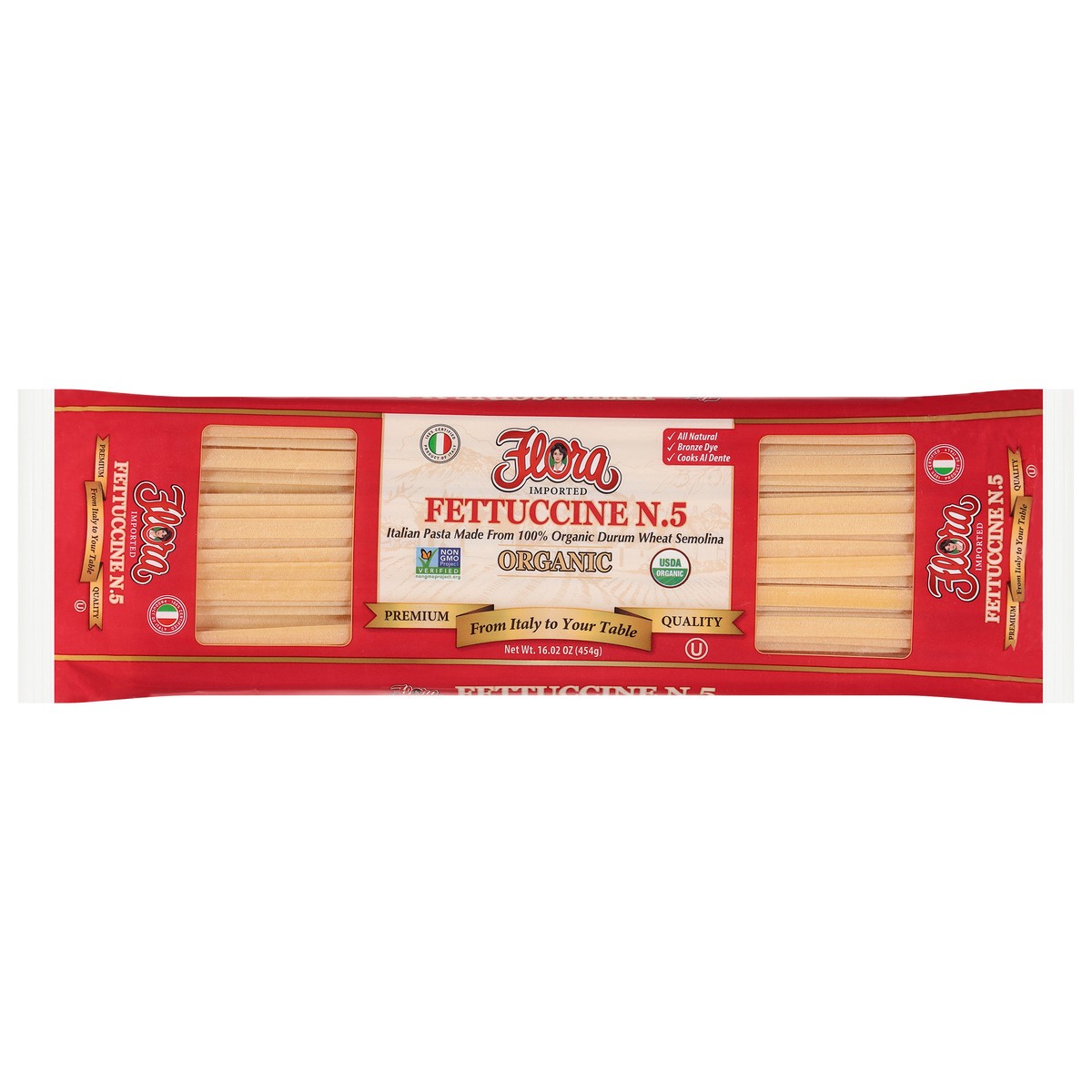 slide 4 of 4, Flora Organic Fettuccine 16 Ounces, 16 oz