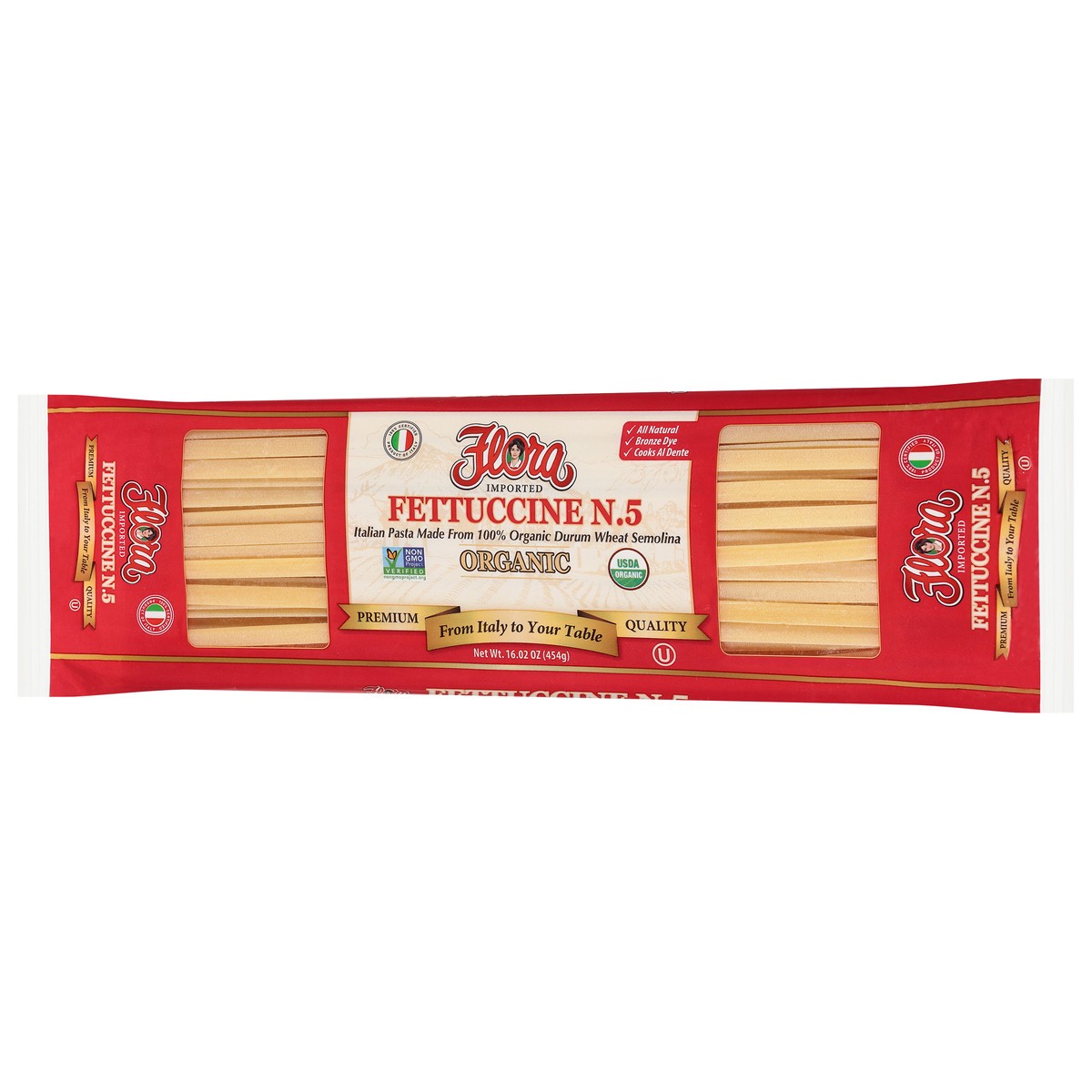 slide 3 of 4, Flora Organic Fettuccine 16 Ounces, 16 oz