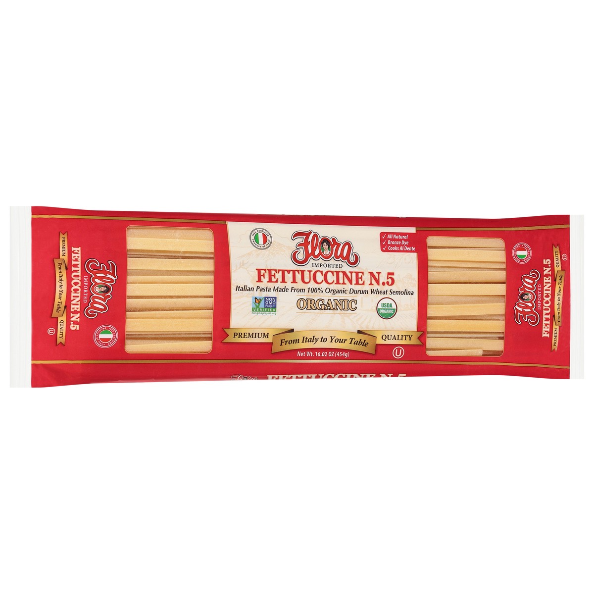 slide 2 of 4, Flora Organic Fettuccine 16 Ounces, 16 oz