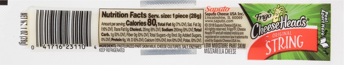 slide 4 of 7, Frigo CheeseHeads String Original Cheese 1 oz, 1 oz