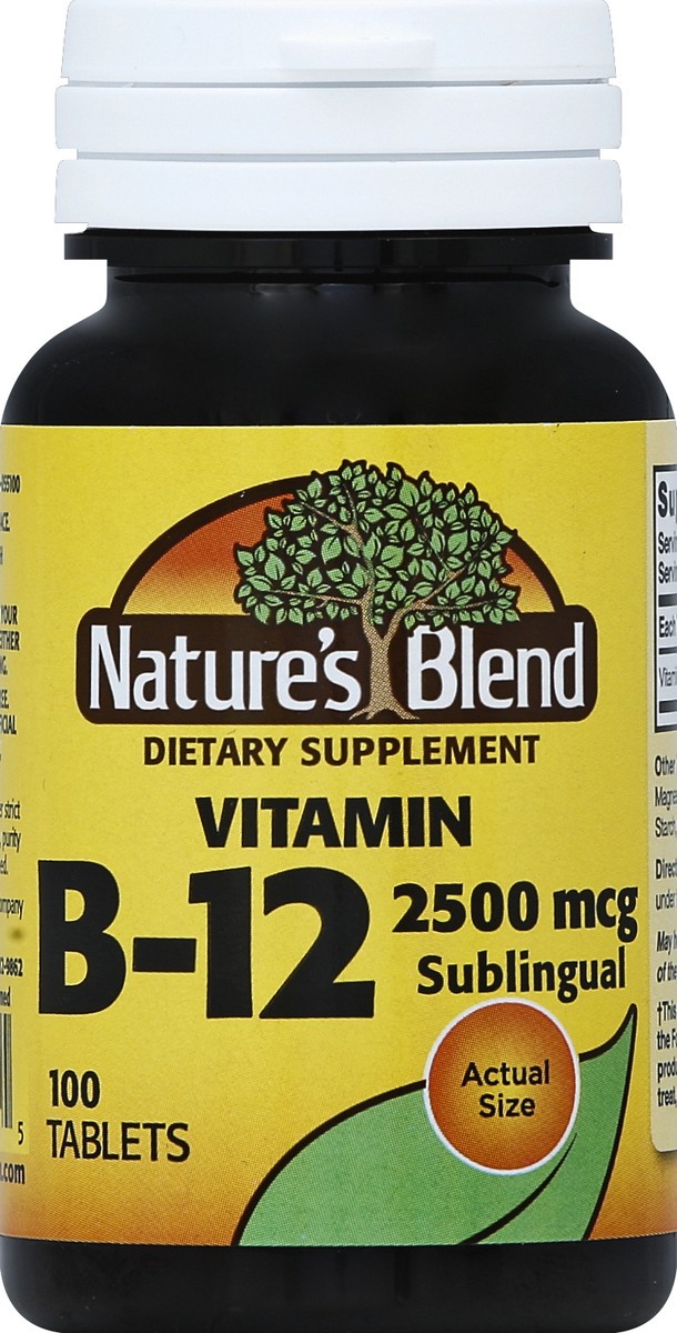 Nature's Blend Vitamin B12, 2500 mcg, Tablets 100 ct Shipt