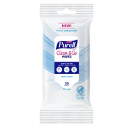 PURELL Clean & Go Wipes, Portable pack of 20 cleaning wipes