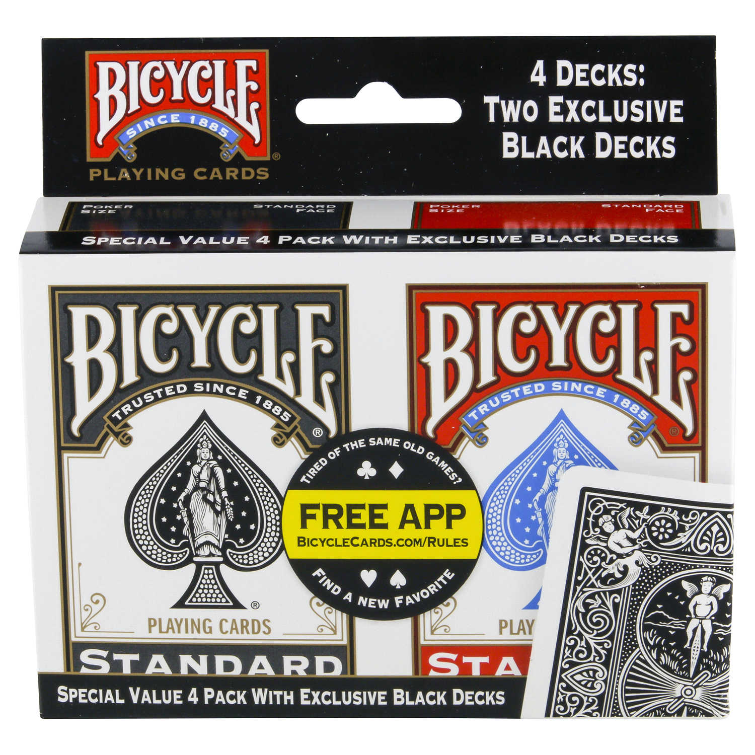 slide 1 of 3, Bicycle play card, 4 ct