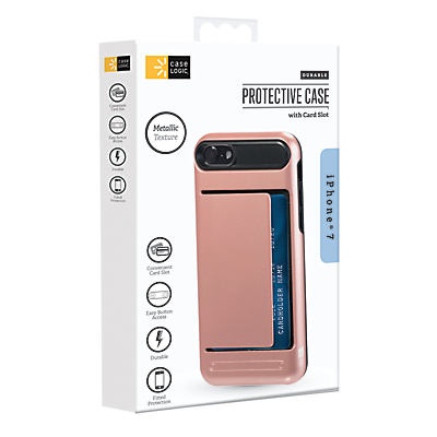 slide 1 of 1, Case Logic iPhone7/8 Chrome CC Holder Rose Gold, 1 ct