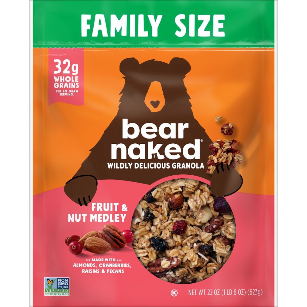 slide 4 of 5, Bear Naked Granola Cereal Fruit and Nut Medley, Whole Grain Granola, 22 oz, 22 oz