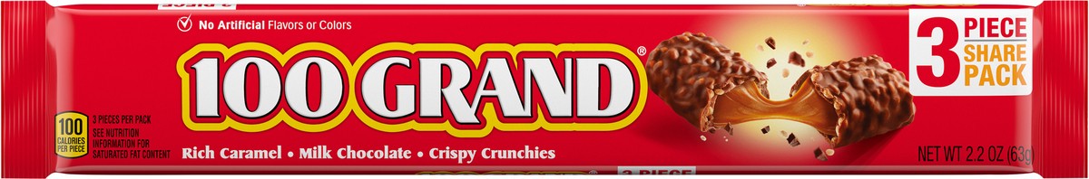 slide 12 of 13, 100 Grand Rich Caramel/Milk Chocolate/Crispy Crunchies Bar Share Pack 3 ea, 3 ct