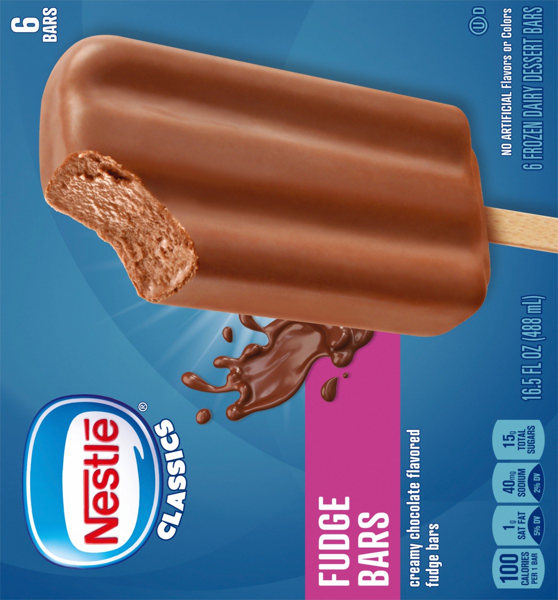 slide 2 of 9, Nestlé Classics Creamy Chocolate Fudge Bars 6 ea, 6 ct