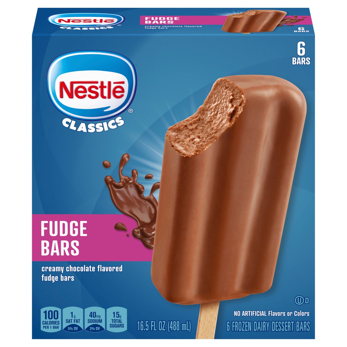 slide 1 of 9, Nestlé Classics Creamy Chocolate Fudge Bars 6 ea, 6 ct