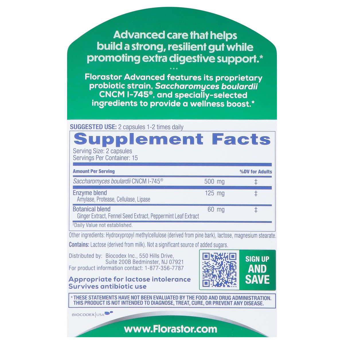 slide 4 of 14, Florastor Helix Gas & Bloat 250 mg 30 ct, 30 ct