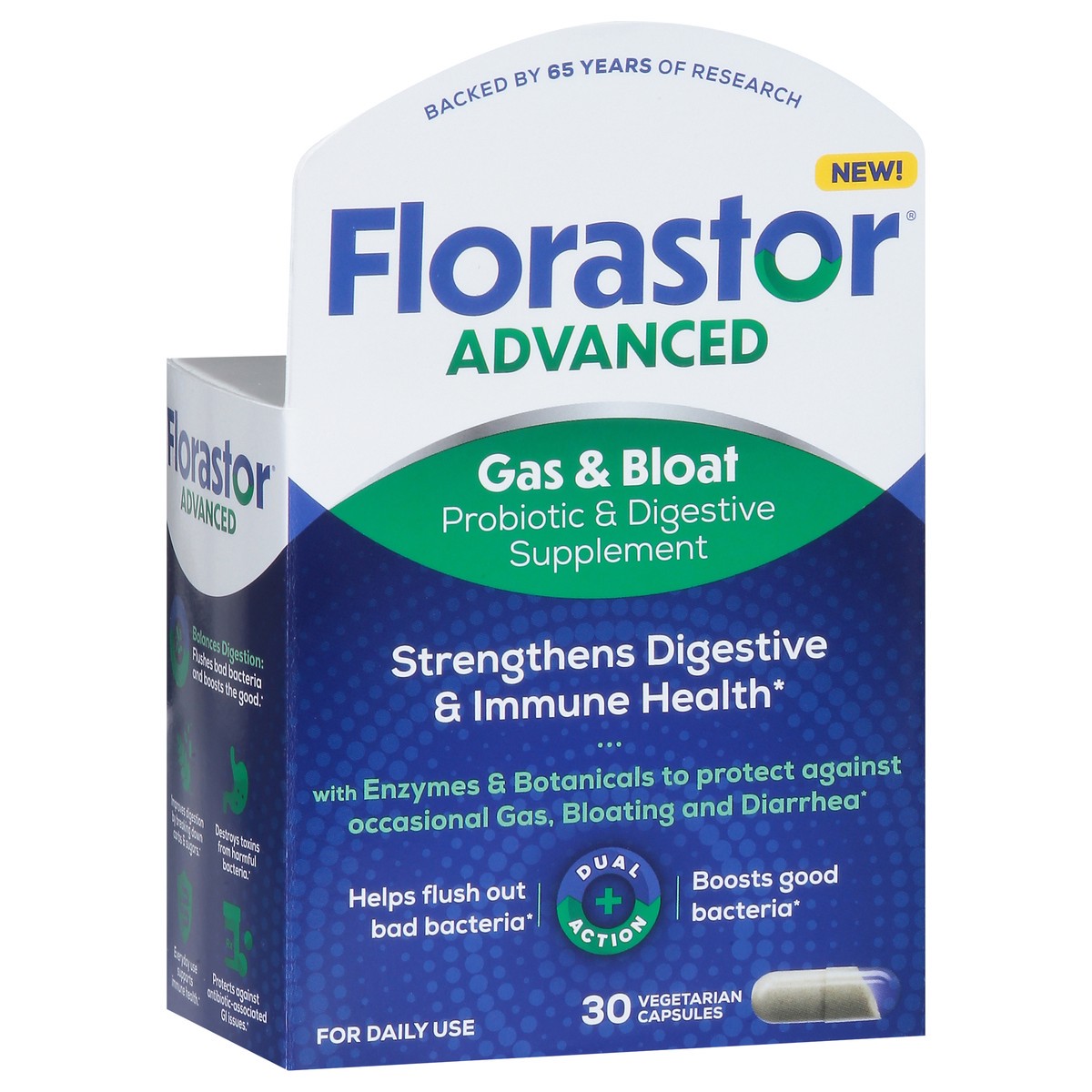 slide 7 of 14, Florastor Helix Gas & Bloat 250 mg 30 ct, 30 ct