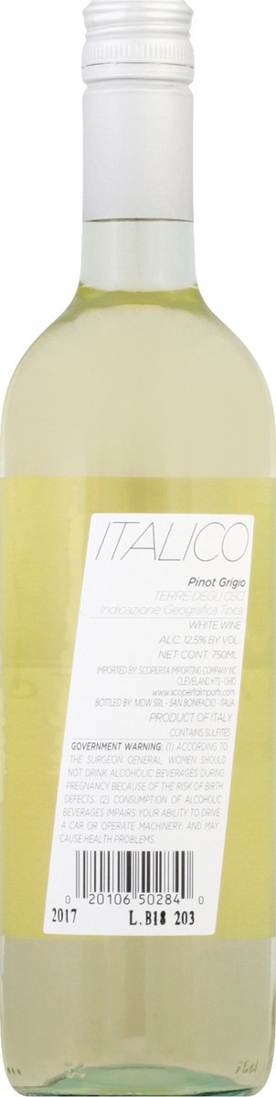 slide 5 of 6, Italico Pinot Grigio Italy, 750 ml