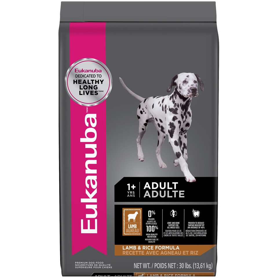 slide 1 of 6, Eukanuba Lamb and Rice Adult Maintenance Dog Food, 30 lb