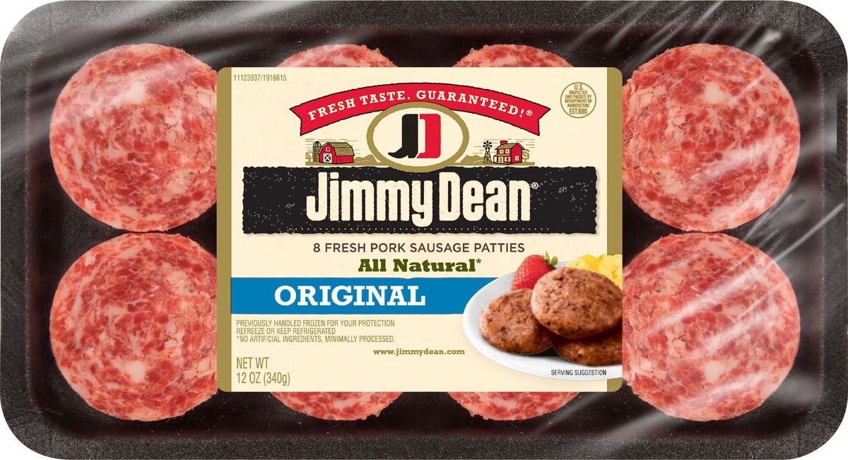 slide 5 of 6, Jimmy Dean Original Premium Fresh Pork Sausage Patties, 12 oz Pack, 8 ct; 12 oz