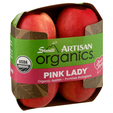 slide 1 of 1, Stemilt Organic Pink Lady Apples 1 ea, 4 ct