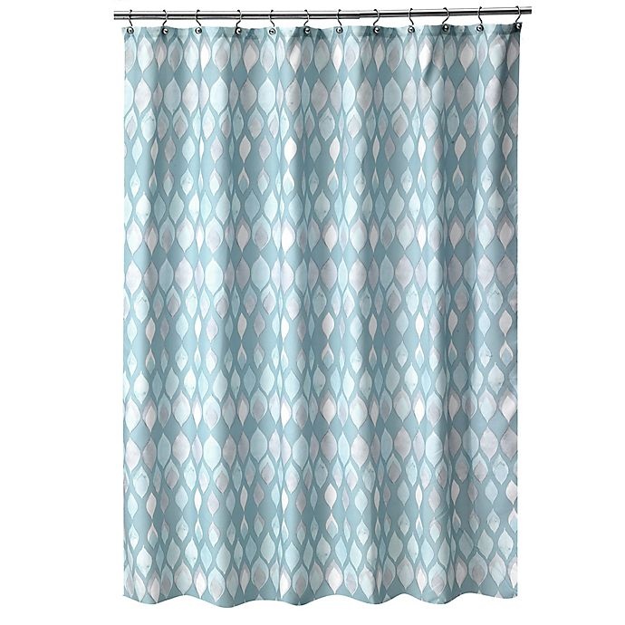 slide 1 of 1, Shell Rummel Sea Glass Shower Curtain - Teal, 1 ct