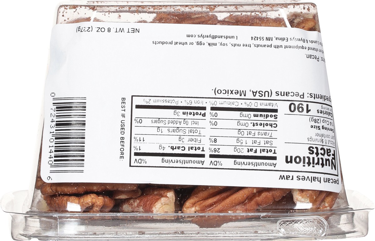 slide 10 of 13, Lunds & Byerlys Raw Halves Pecan 8 oz, 8 oz