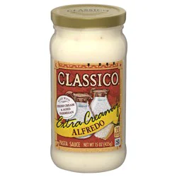 Classico Extra Creamy Alfredo Pasta Sauce, 15 oz Jar