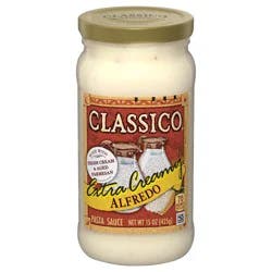 Classico Extra Creamy Alfredo Pasta Sauce, 15 oz Jar