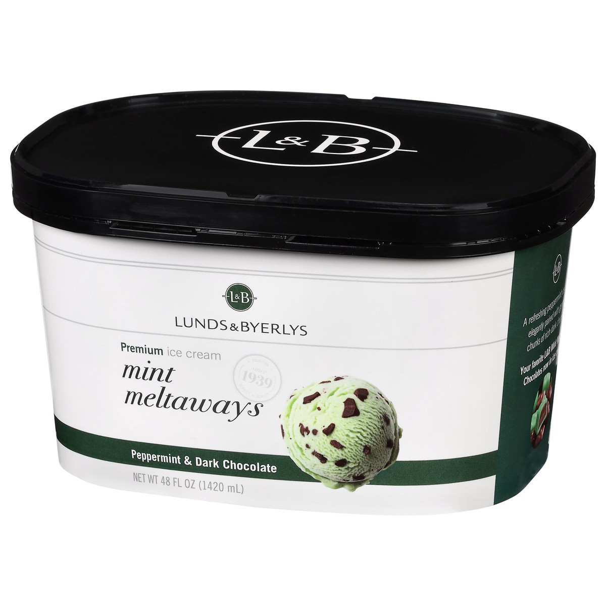 slide 2 of 4, Lunds & Byerlys Premium Mint Meltaways Ice Cream 48 fl oz, 48 fl oz