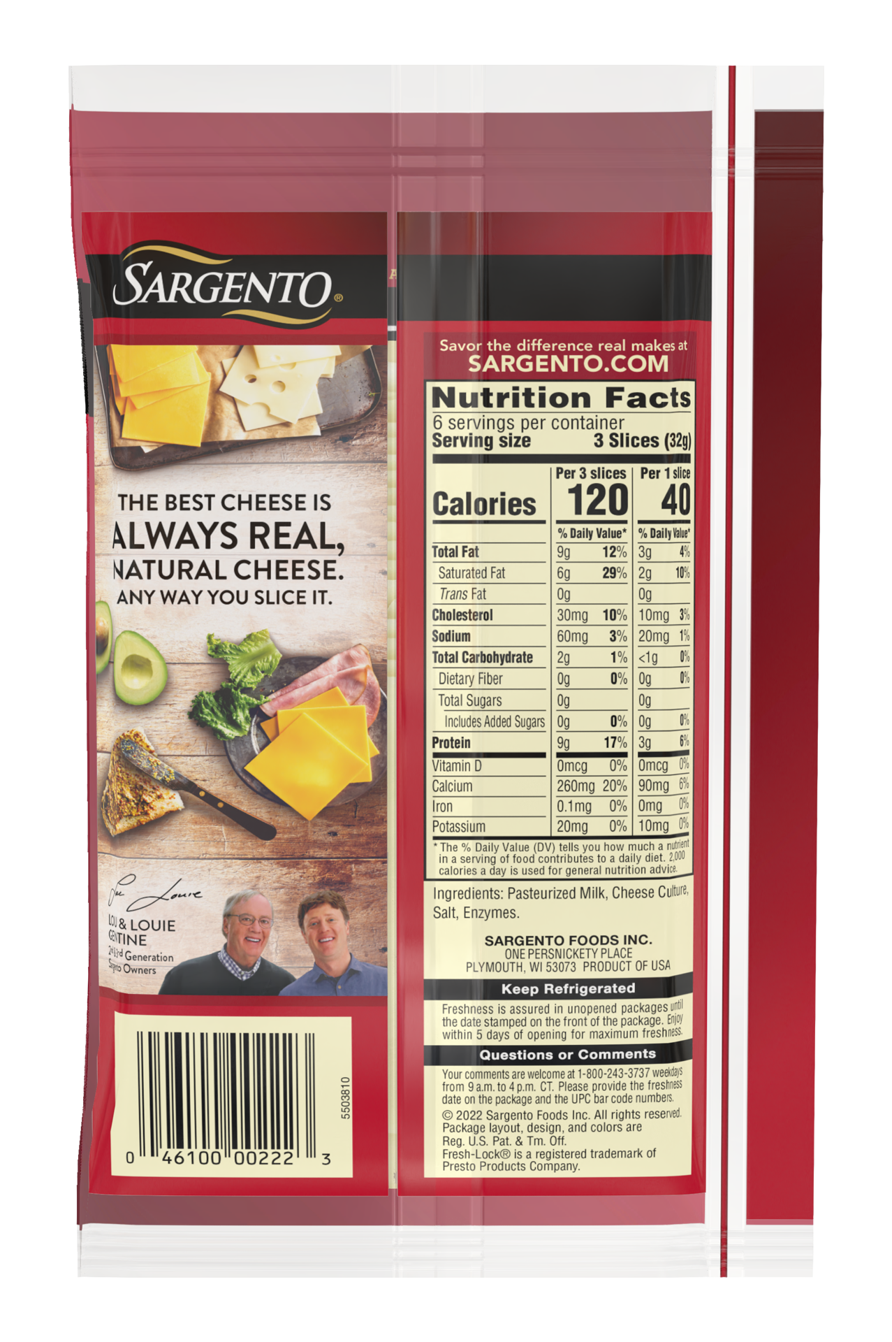 slide 5 of 5, Sargento Ultra Thin Swiss Cheese Slices 18 ea, 18 ct