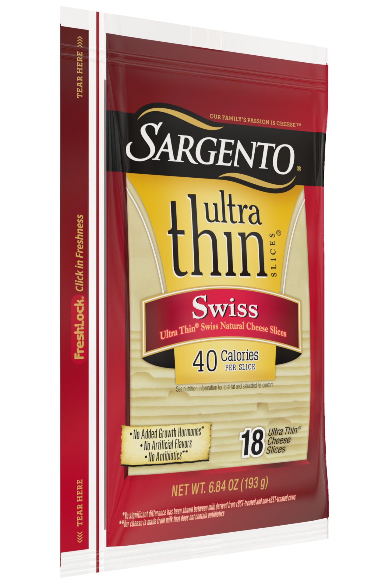 slide 3 of 7, Sargento Ultra Thin Sliced Swiss Cheese, 18 ct