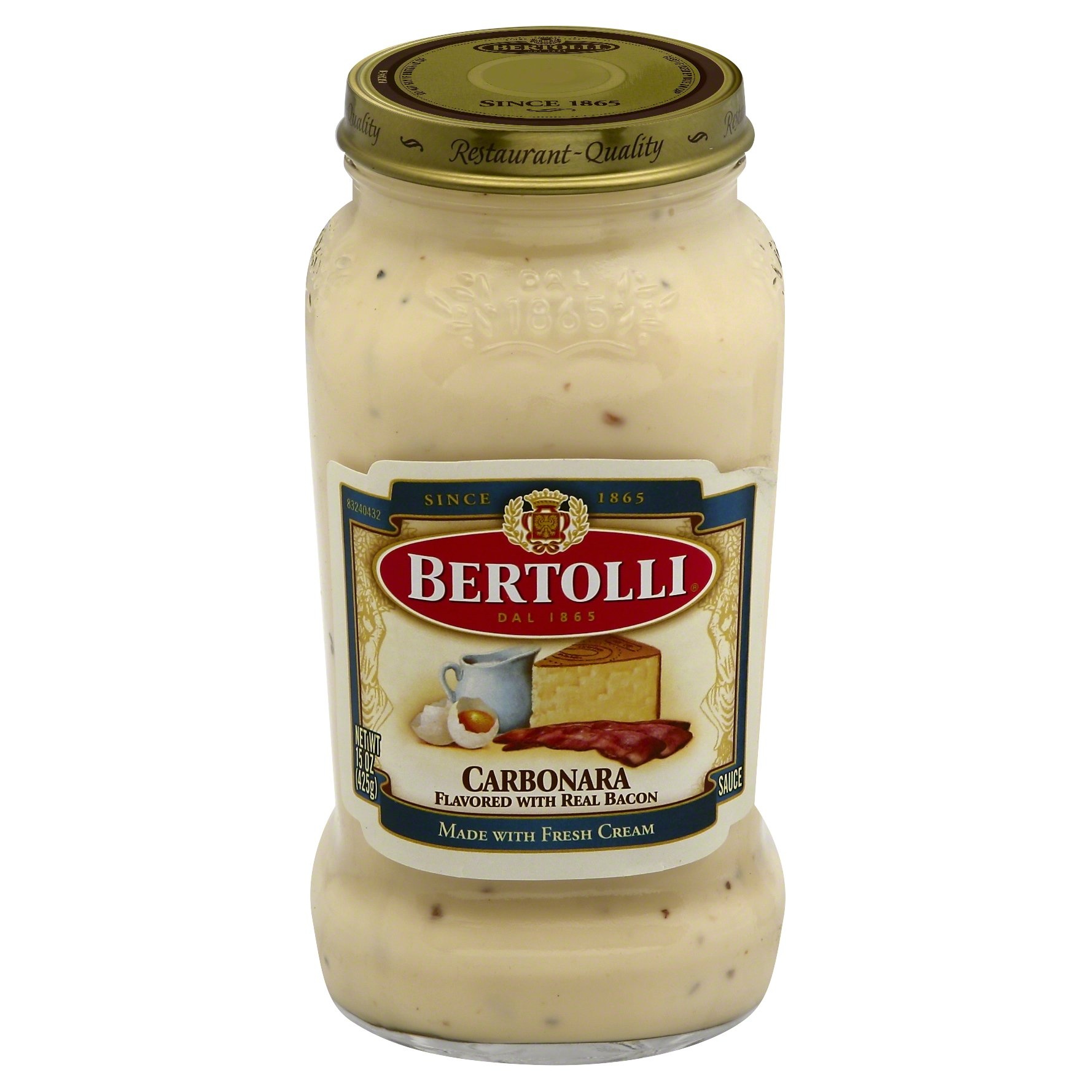 slide 1 of 6, Bertolli Carbonara Pasta Sauce, 15 oz