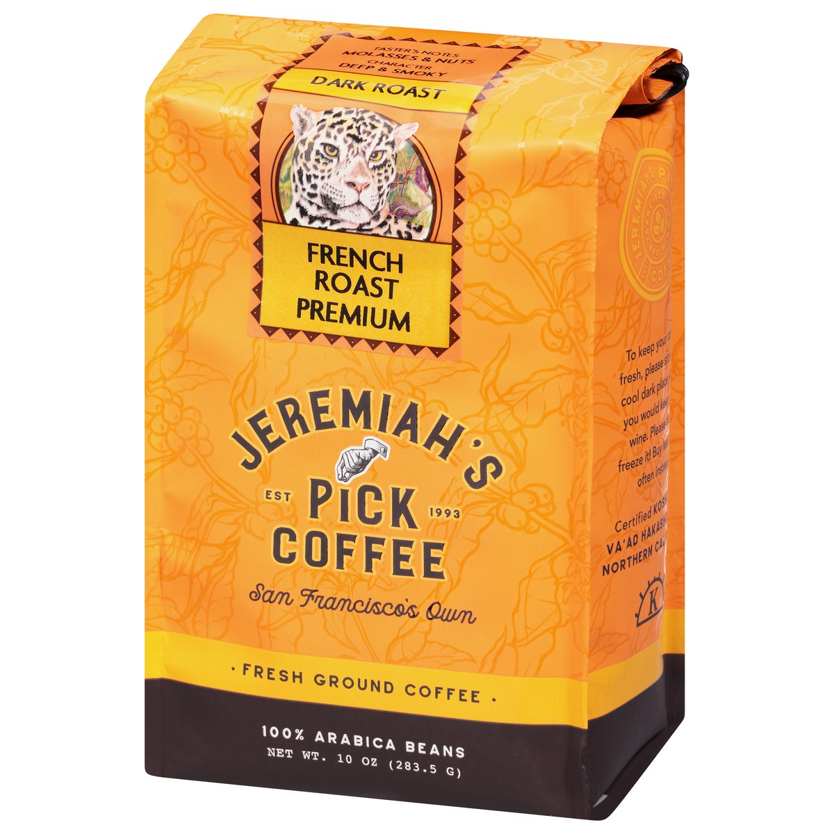 slide 3 of 9, Jeremiah's Jeremiahs Pick Coffee Freshly Ground French Roast, 10 oz
