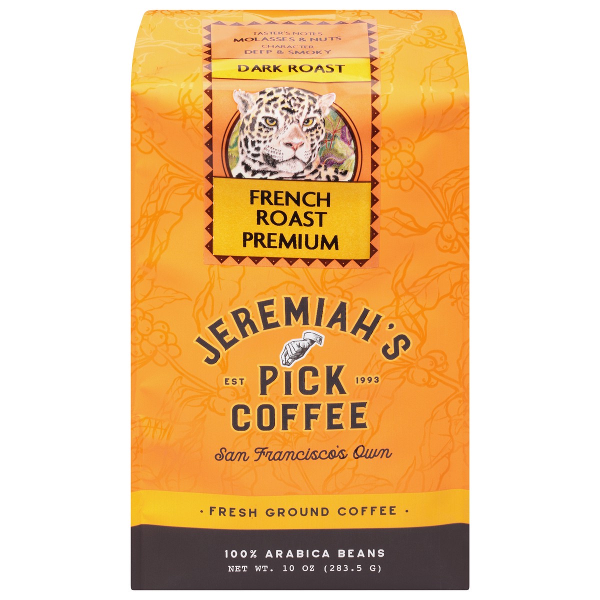 slide 9 of 9, Jeremiah's Jeremiahs Pick Coffee Freshly Ground French Roast, 10 oz