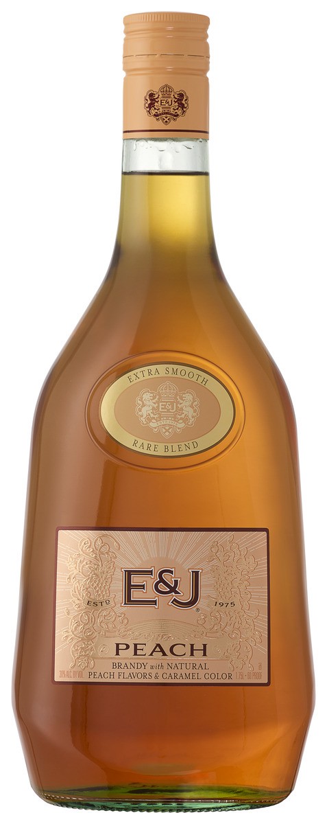 slide 1 of 3, E&J E & J Peach Flavored Brandy 1.75L, 1.75 liter