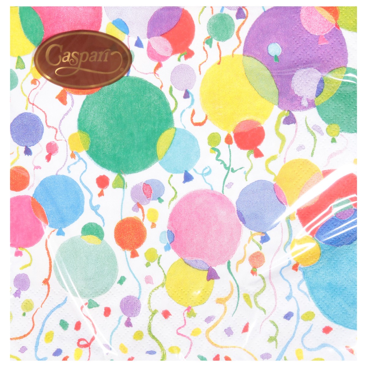 slide 6 of 12, Caspari Triple-Ply White Balloons and Confetti Napkins 20 ea, 20 ct