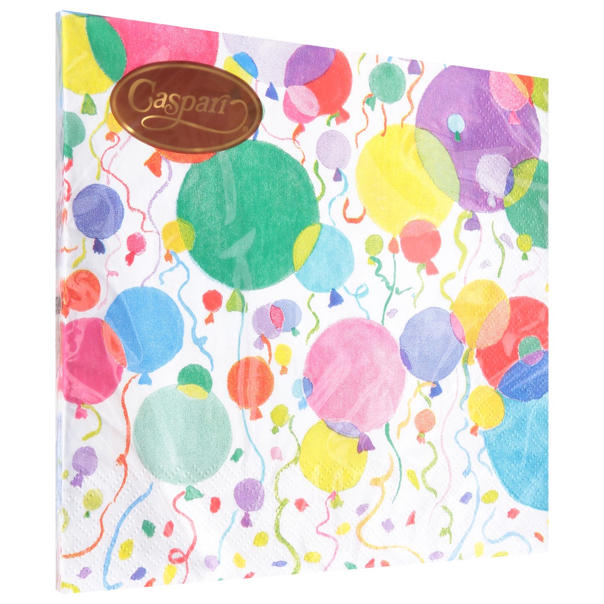 slide 5 of 12, Caspari Triple-Ply White Balloons and Confetti Napkins 20 ea, 20 ct