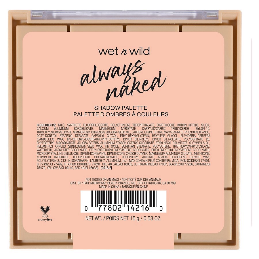 slide 3 of 5, wet n wild Always Naked Palette, 0.53 oz