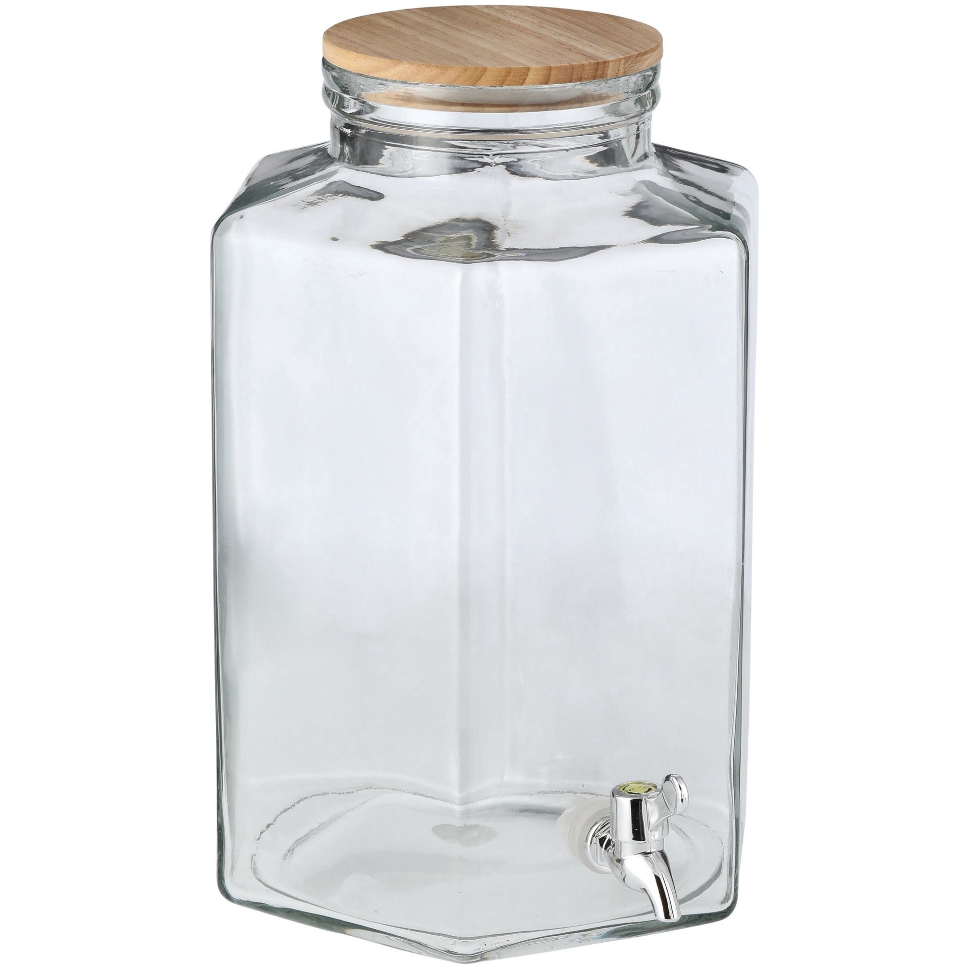 slide 1 of 1, our goods Hexagon Glass Beverage Dispenser, 10 liter