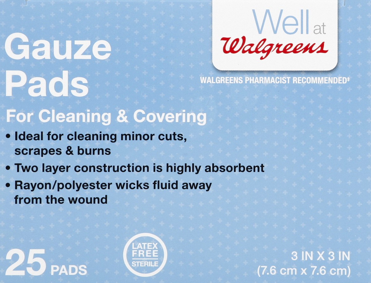 slide 3 of 4, Walgreens 3-Inch Gauze Pads, 25 ct