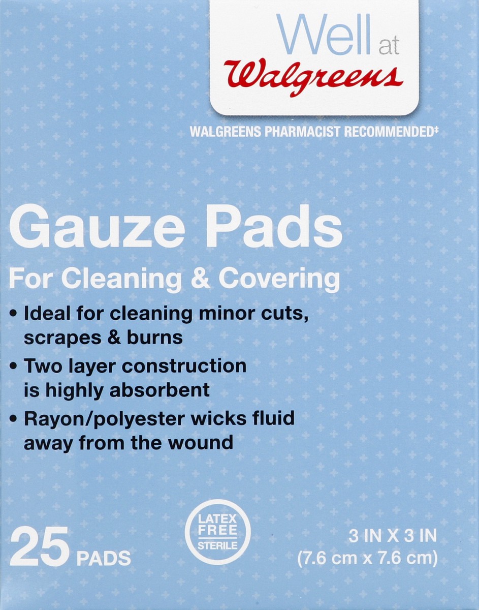 slide 2 of 4, Walgreens 3-Inch Gauze Pads, 25 ct