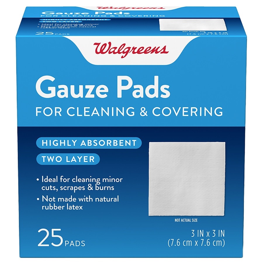 slide 1 of 4, Walgreens 3-Inch Gauze Pads, 25 ct