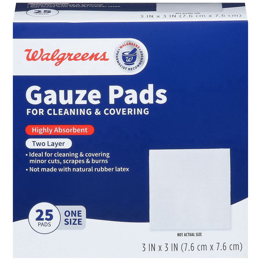 slide 1 of 5, Walgreens 3-Inch Gauze Pads, 25 ct