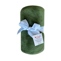 Everyday Living® Microplush Throw Dark Green