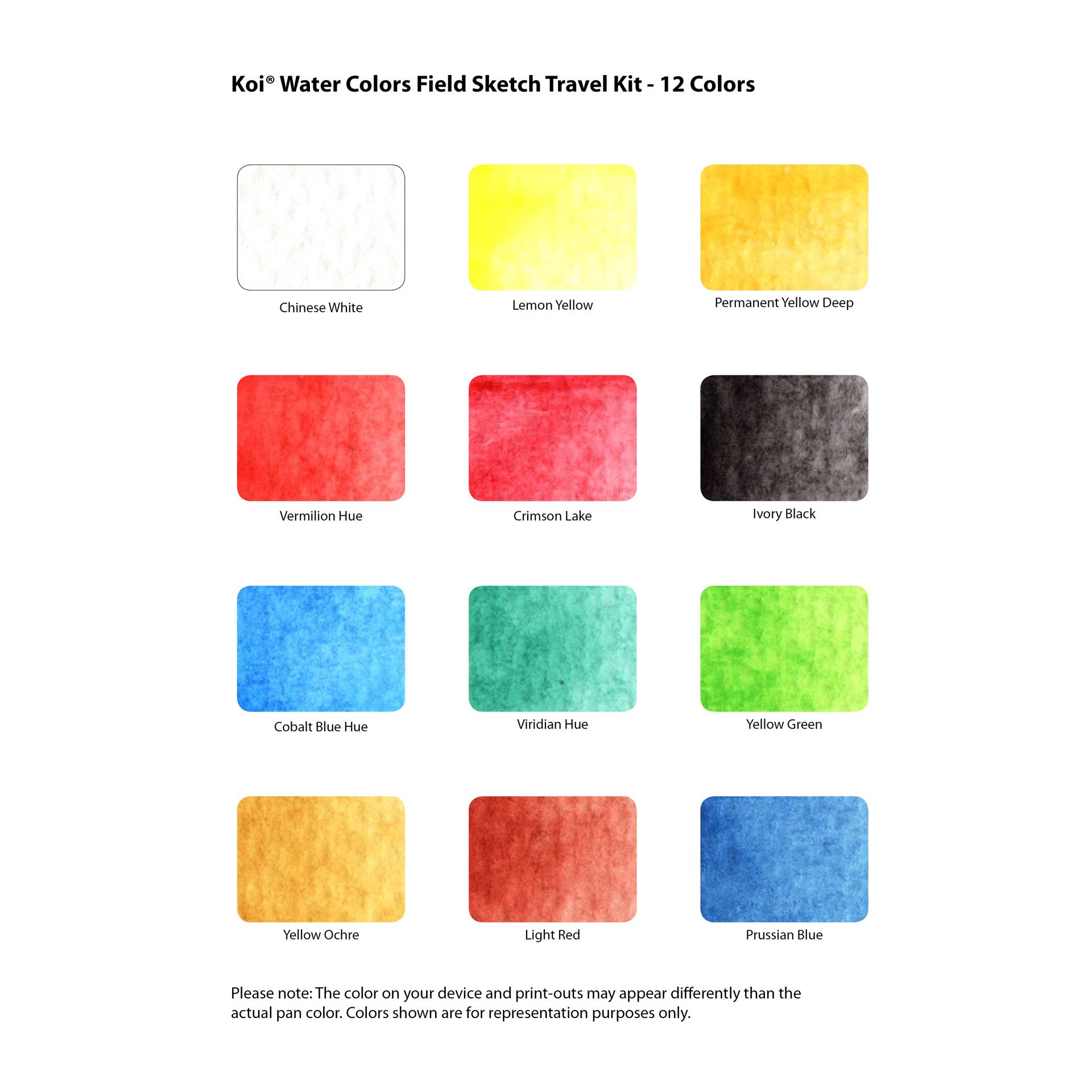 slide 3 of 3, Sakura Koi Water Colors Pocket Field Sketch Box, 12 Colors, 4.5 in x 3.5 in x 0.88 in