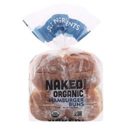 Naked Bread Organic Hamburger Buns 8 ea Bag