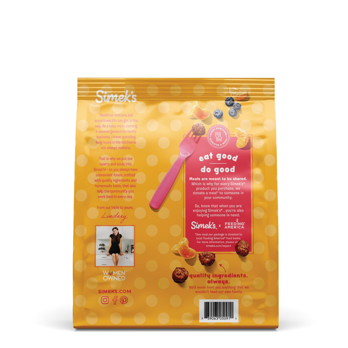 slide 2 of 2, Simek's Meatballs, Mini, Breakfast Sausage, 12 oz