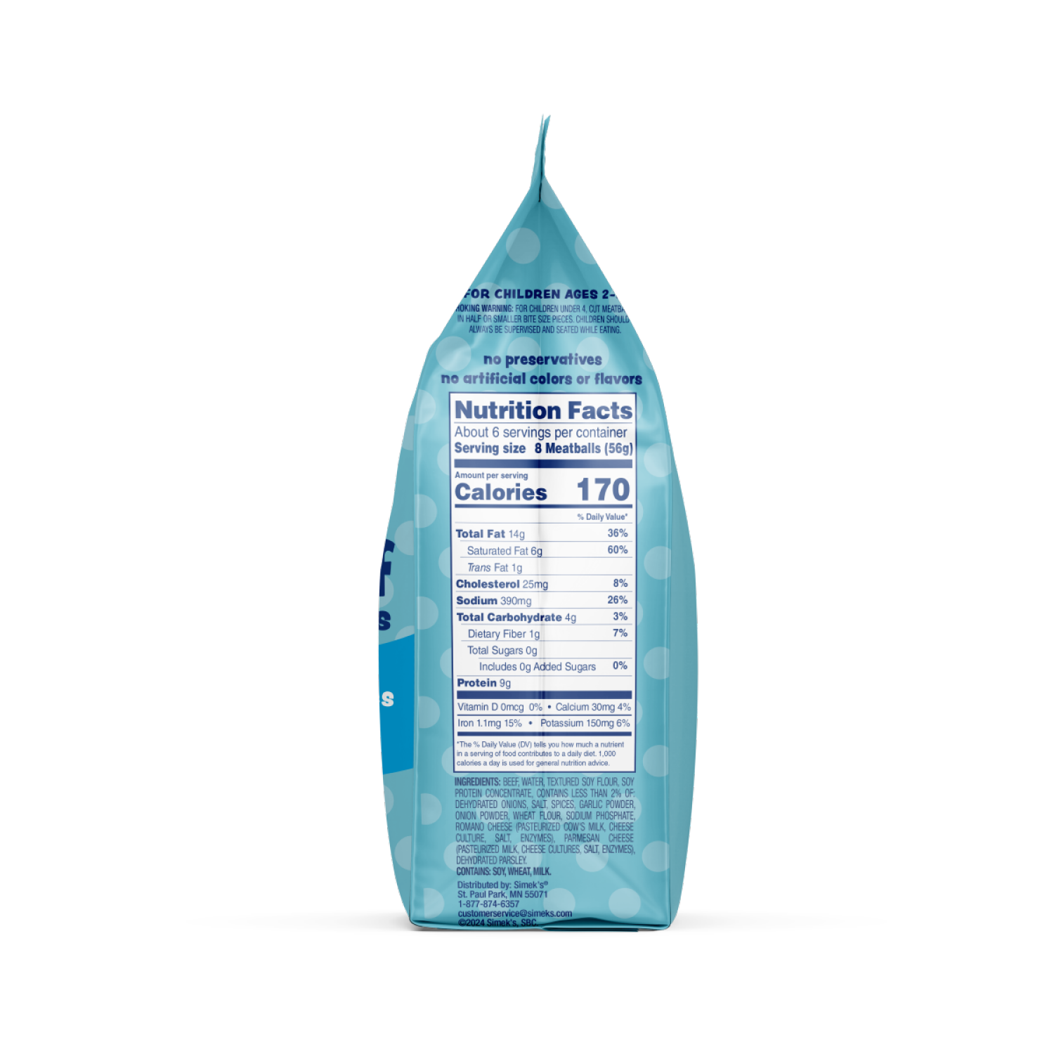 slide 4 of 4, Simek's Mini Beef Meatballs - Frozen - 12oz, 12 oz