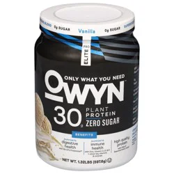 OWYN Elite Pro Zero Sugar Vanilla Plant Protein 1.32 lb